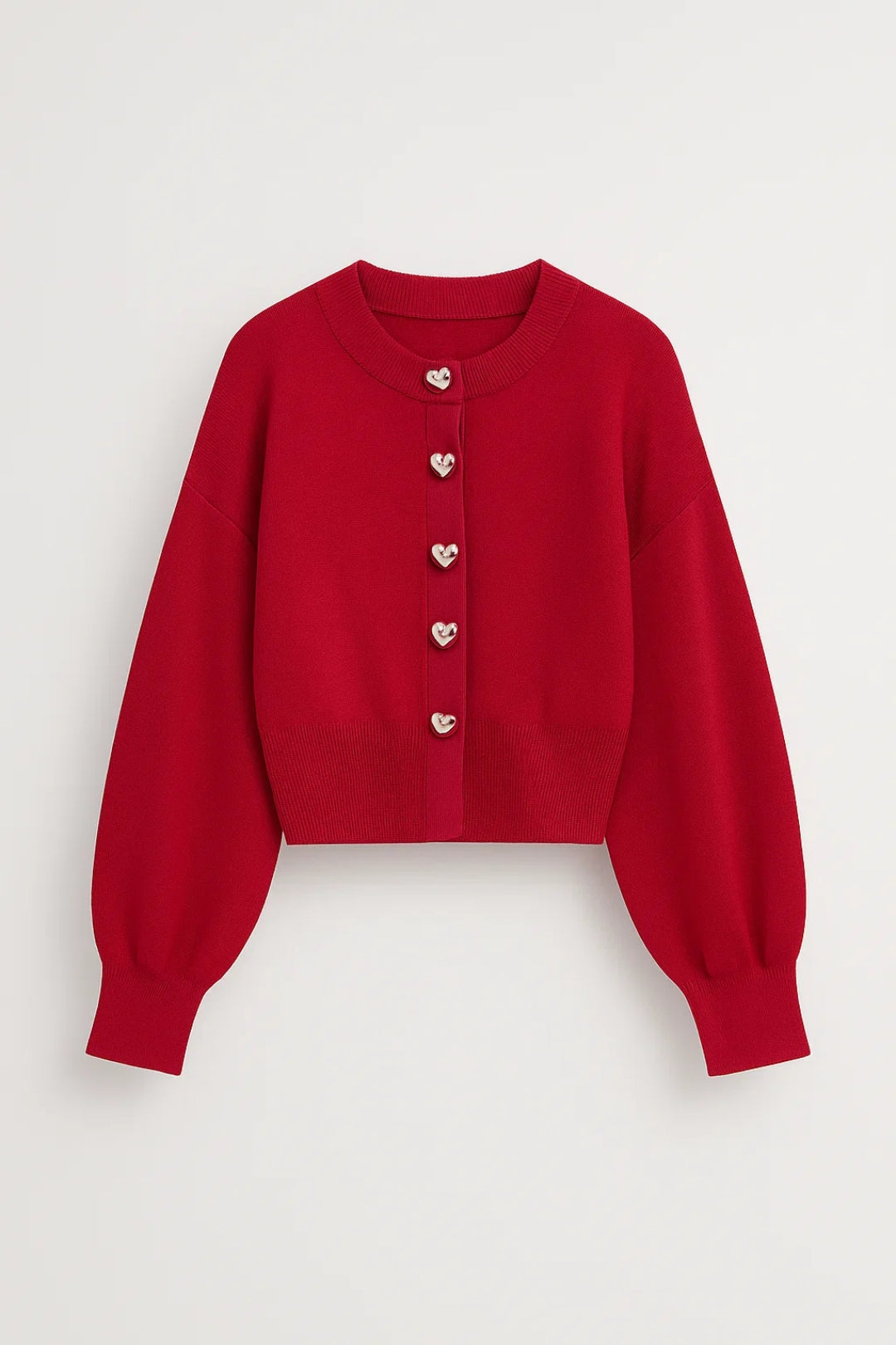 Women's Oversized Cardigan | Relaxed | Autumn - Red