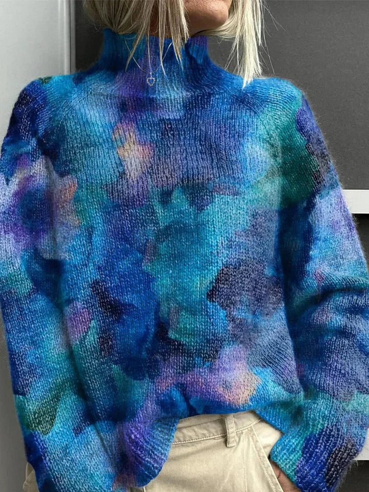 Women's Oversized Knitwear | High Neck | Winter - Blue