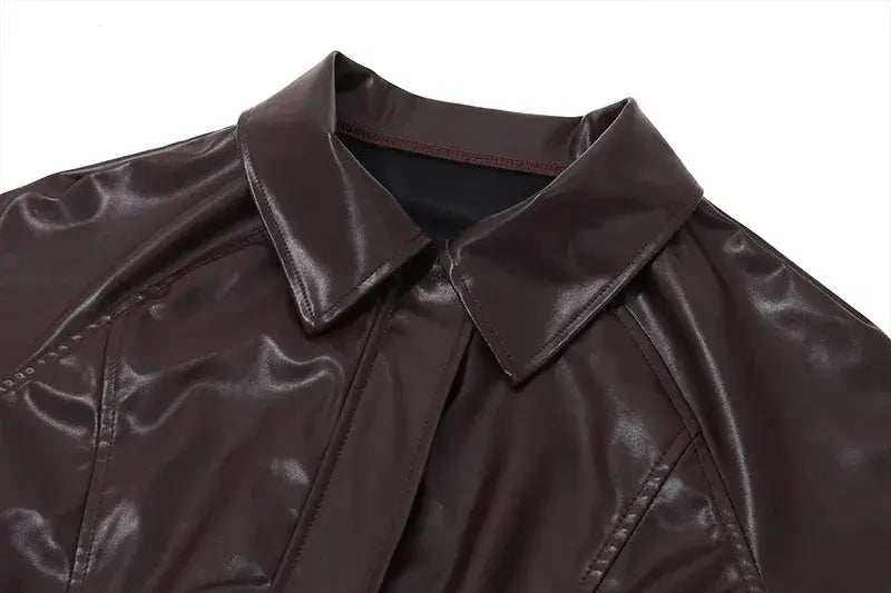 Women's Oversized Leather Jacket | Chic | Autumn