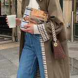 Women's Oversized Plaid-Lined Trench Coat - Khaki | Autumn - Khaki