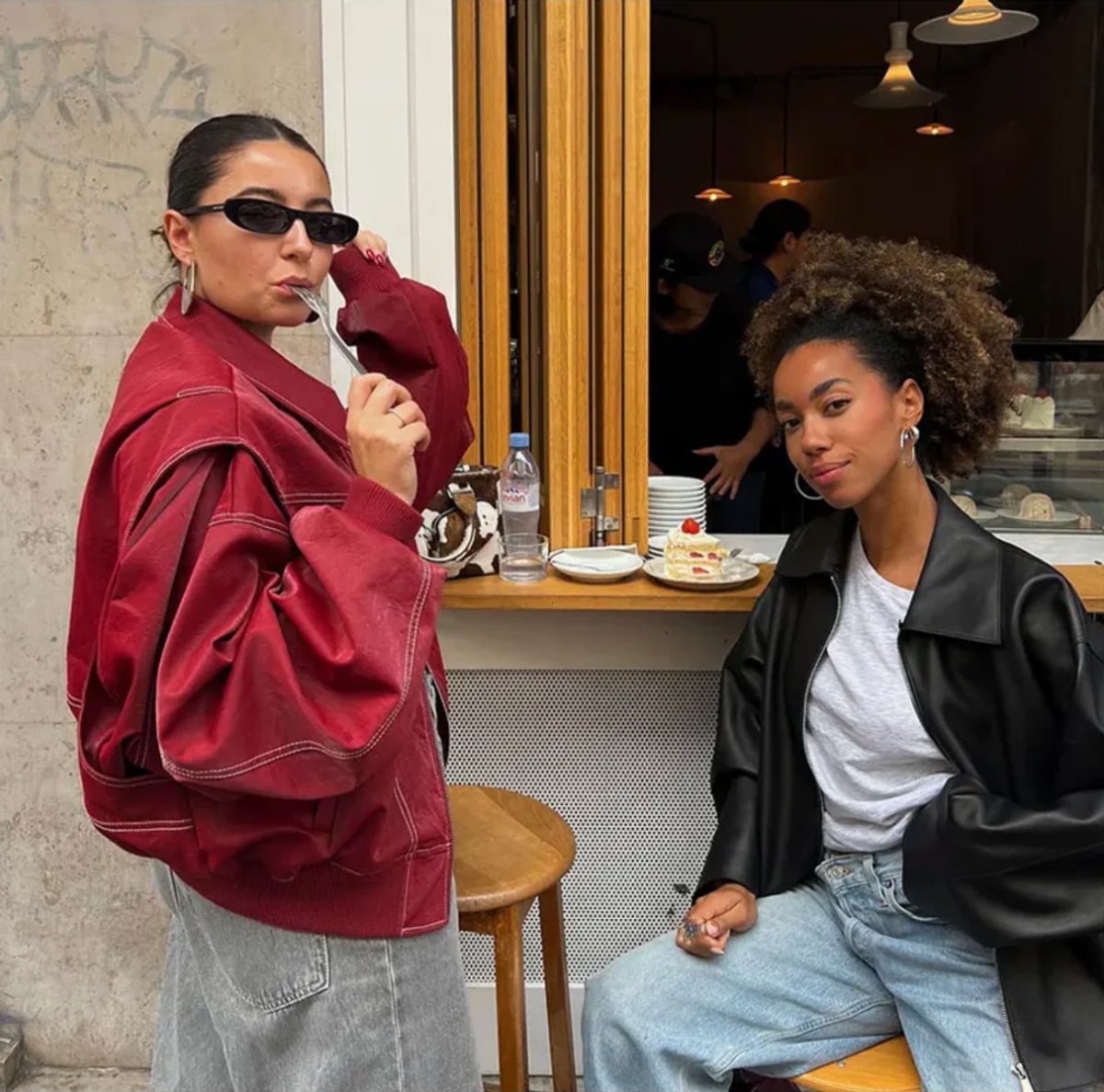 Women's Oversized Quilted Bomber Jacket - Contrast Stitch | Autumn