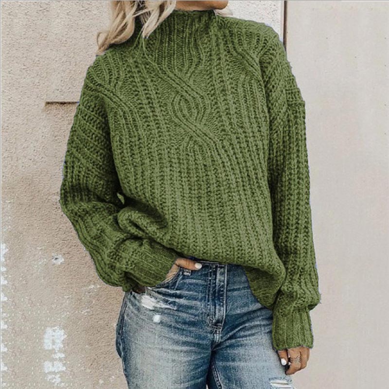 Women's Oversized Sweater | Cozy Knit | Winter - Green