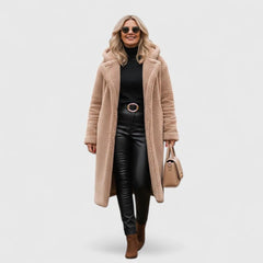 Women's Oversized Teddy Fleece Coat - Longline Winter