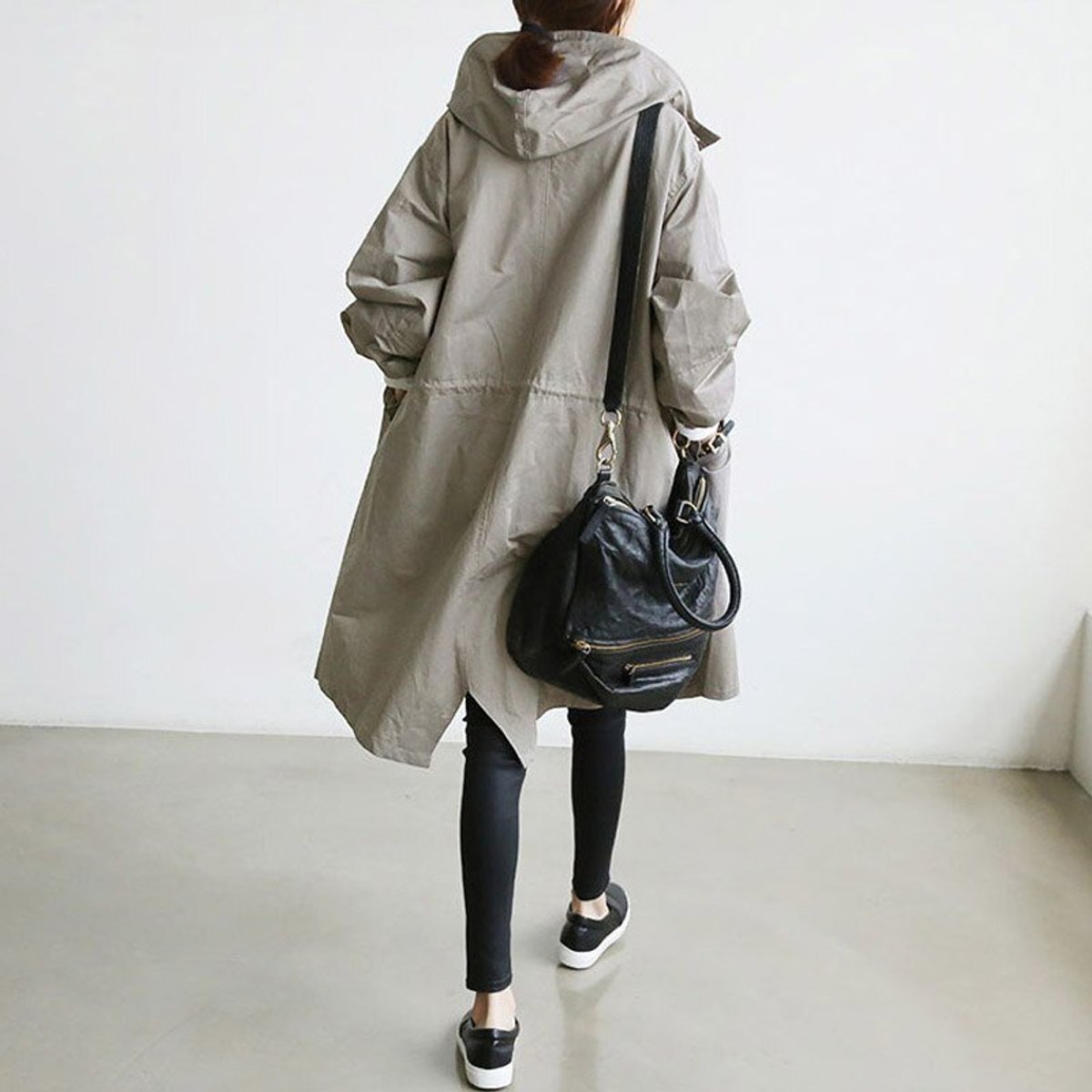 Women's Oversized Water-Resistant Trench Coat - Relaxed Fit | Autumn