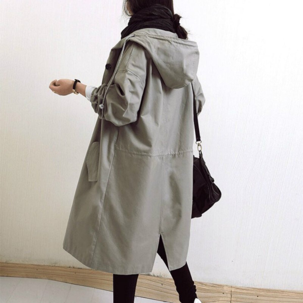Women's Oversized Water-Resistant Trench Coat - Relaxed Fit | Autumn