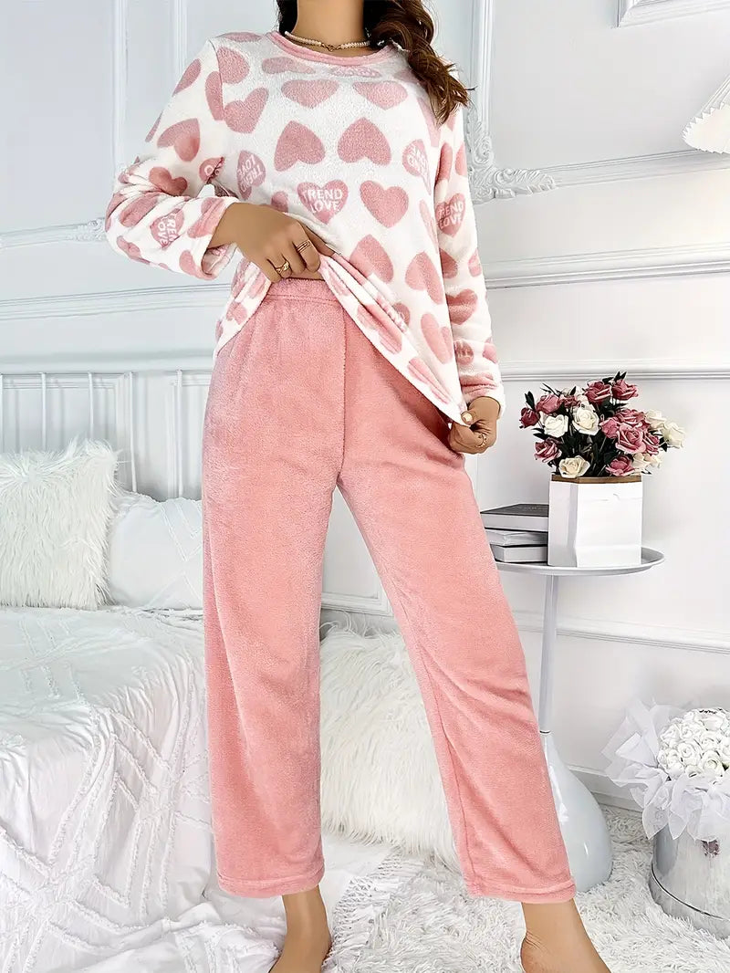 Women's Pajama Set | Fleece | Long Sleeve | Winter