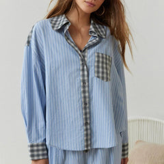 Women's Pajama Set | Relaxed | Fleece | Winter - Blue