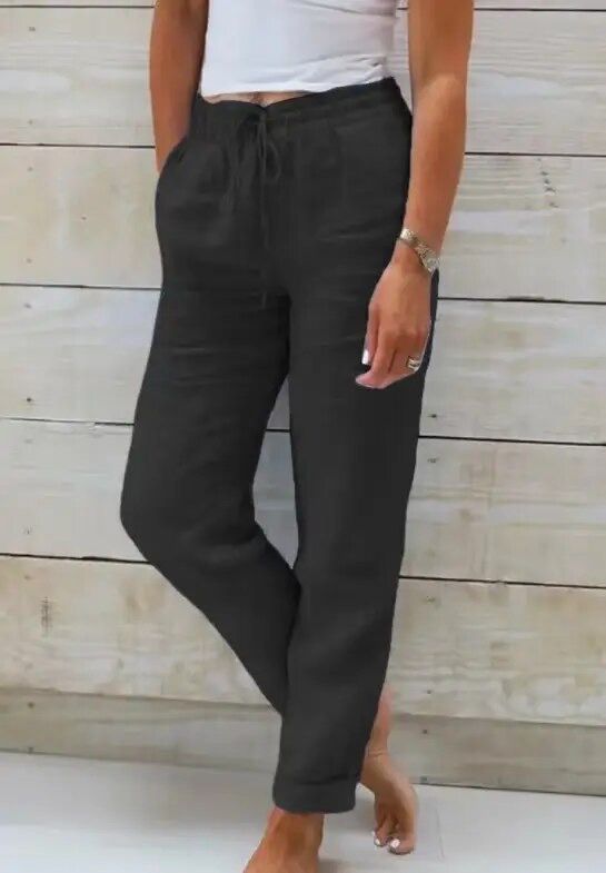 Women's Pants | Relaxed Fit | Spring - Black