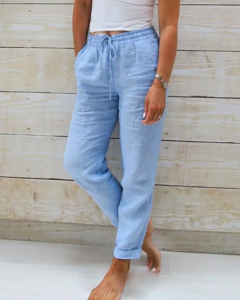 Women's Pants | Relaxed Fit | Spring - Blue