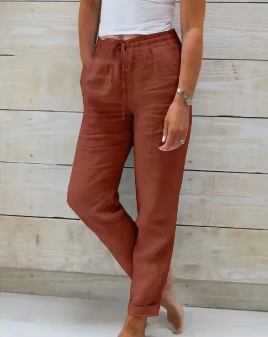Women's Pants | Relaxed Fit | Spring - Rust