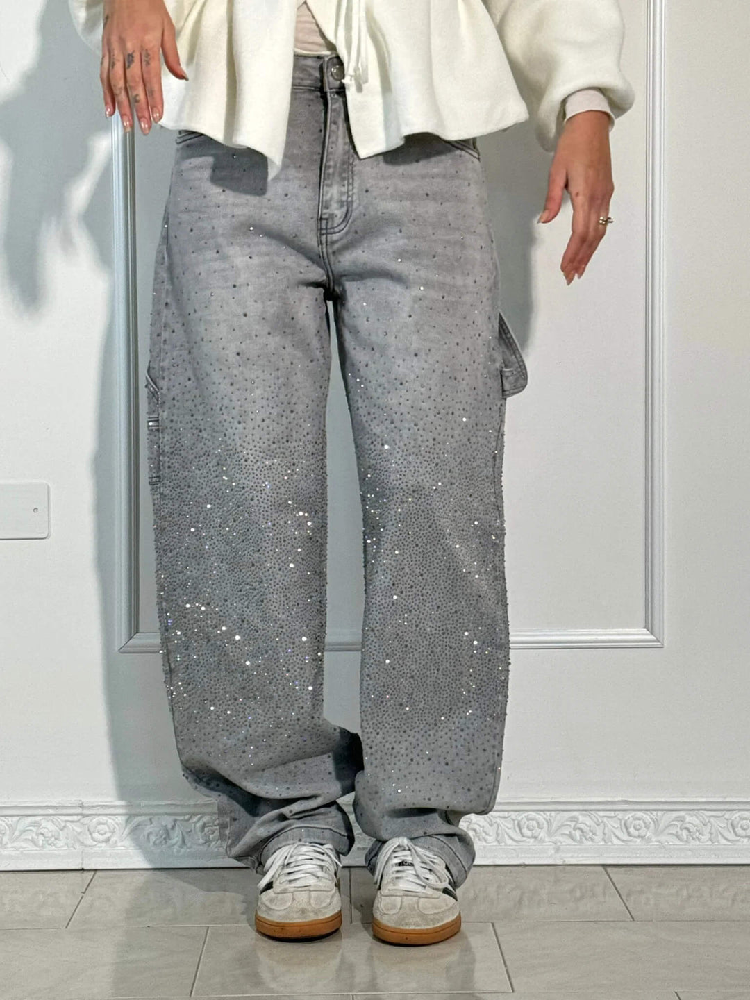 Women's Pants | Wide Leg | Casual | Autumn - Gray