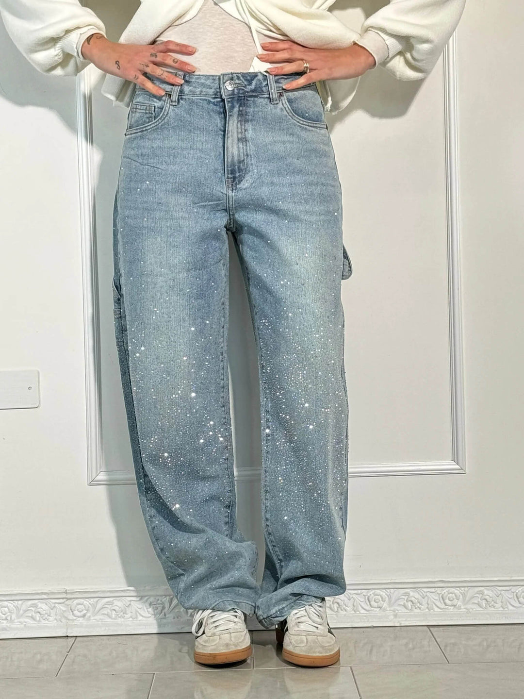 Women's Pants | Wide Leg | Casual | Autumn - Light Blue