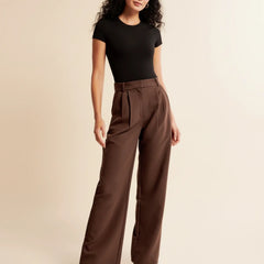 Women's Pants | Wide Leg | High Waist | Autumn - Caramel
