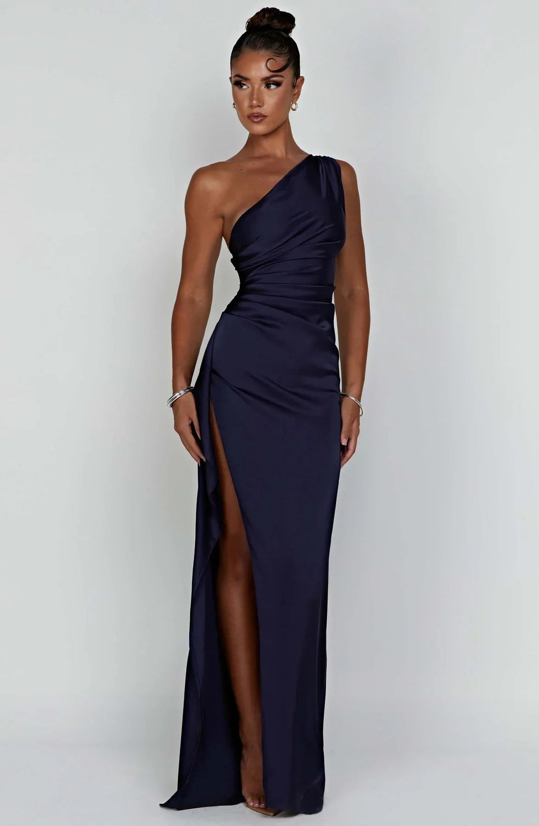 Women's Pleated Dress | Elegant Wrap | Summer - Navy