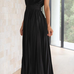 Women's Pleated Maxi Dress - Classic Elegance | Spring