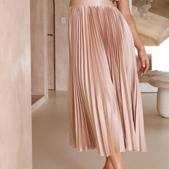 Women's Pleated Maxi Dress - Classic Elegance | Spring