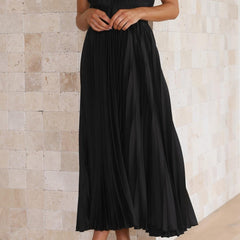 Women's Pleated Maxi Dress - Classic Elegance | Spring