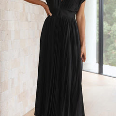Women's Pleated Maxi Dress - Classic Elegance | Spring