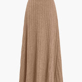 Women's Pleated Midi Skirt | Elegant | Autumn - Tan