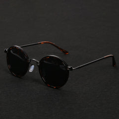 Women's Polarized Round Frame Sunglasses - Gold Metal