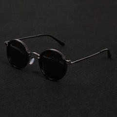 Women's Polarized Round Frame Sunglasses - Gold Metal
