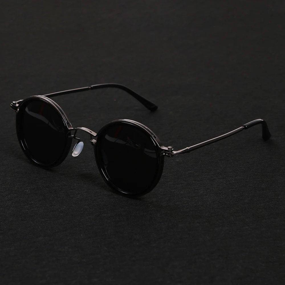 Women's Polarized Round Frame Sunglasses - Gold Metal