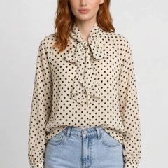 Women's Polka Dot Blouse | Tie Detail | Summer