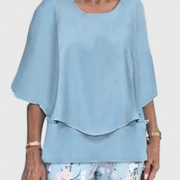 Women's Printed Crew Neck Set - Casual Comfort Top & Pants | Spring
