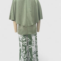Women's Printed Crew Neck Set - Casual Comfort Top & Pants | Spring