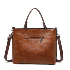 Women's PU Leather Shoulder Bag - Elegant Organizer