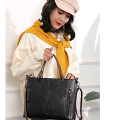 Women's PU Leather Shoulder Bag - Elegant Organizer