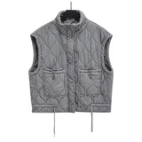 Women's Quilted Bodywarmer | Stitched Design | Casual | Autumn - Gray
