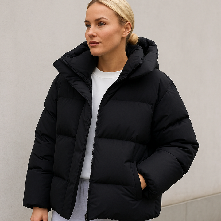 Women's Quilted Jacket | Oversized Comfort | Winter - Black