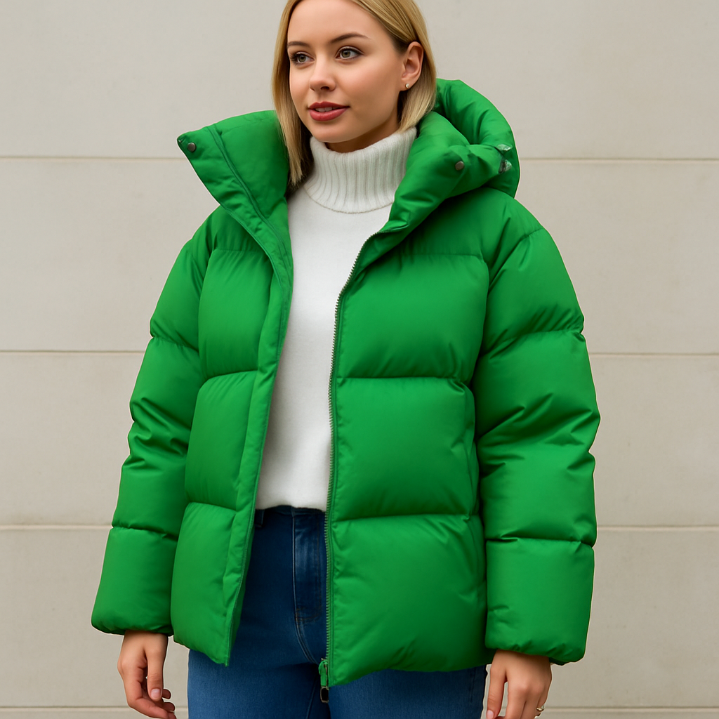 Women's Quilted Jacket | Oversized Comfort | Winter - Green