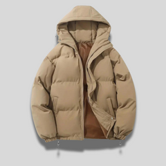 Women's Quilted Winter Jacket | Removable Hood | Warm - Beige