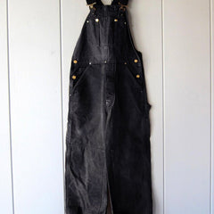 Women's Relaxed-Fit Bib Overall with Adjustable Straps - Cotton - Black