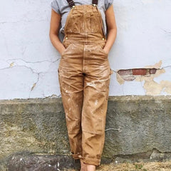 Women's Relaxed-Fit Bib Overall with Adjustable Straps - Cotton
