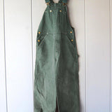 Women's Relaxed-Fit Bib Overall with Adjustable Straps - Cotton - Green