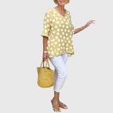 Women's Relaxed Fit Blouse - Timeless Everyday Style | Spring - Yellow