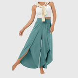 Women's Relaxed Flare Pants - Lightweight Summer Style - Light Blue