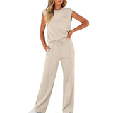 Women's Relaxed Lounge Set - Effortless Comfort | Spring - Apricot