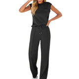 Women's Relaxed Lounge Set - Effortless Comfort | Spring - Black