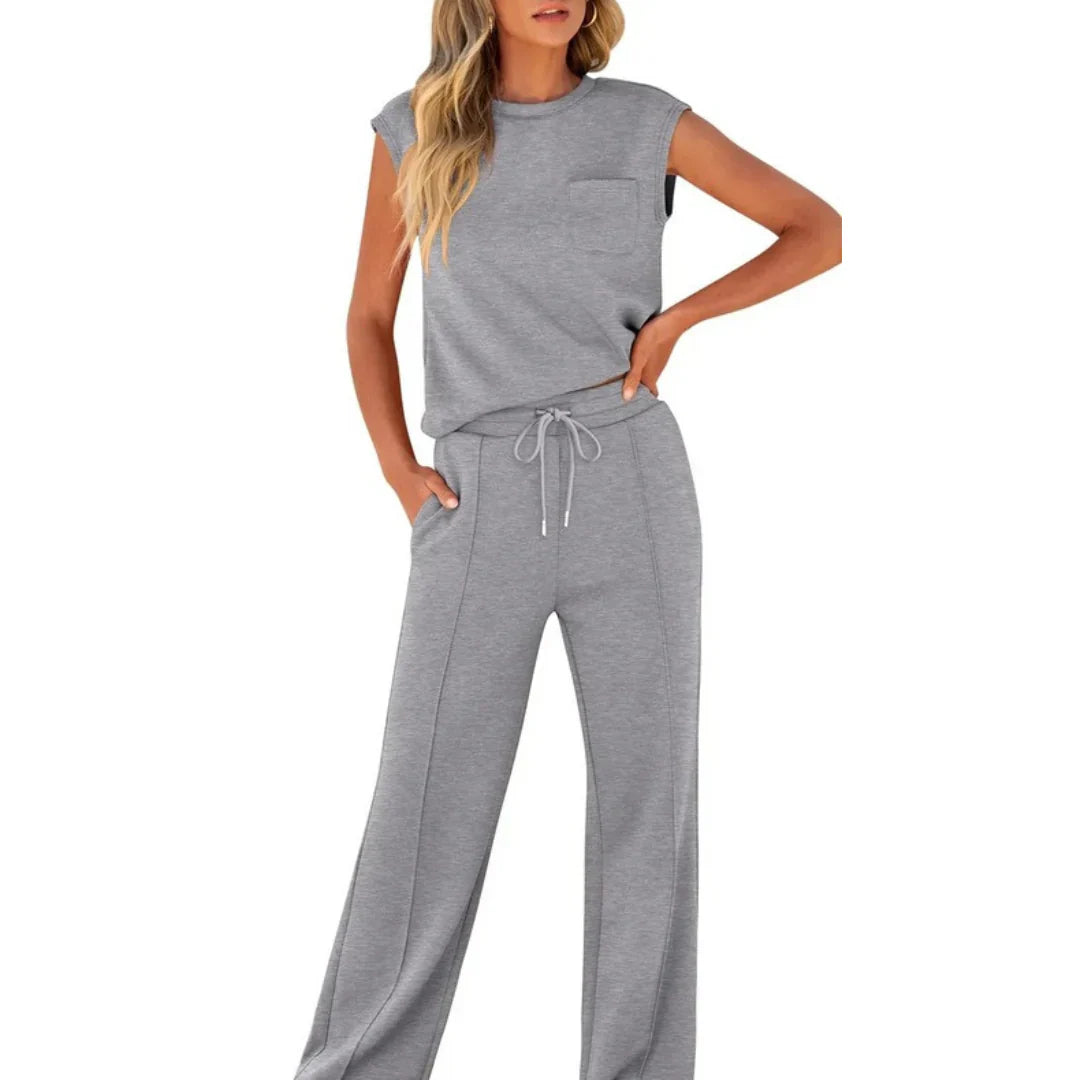 Women's Relaxed Lounge Set - Effortless Comfort | Spring - Grey