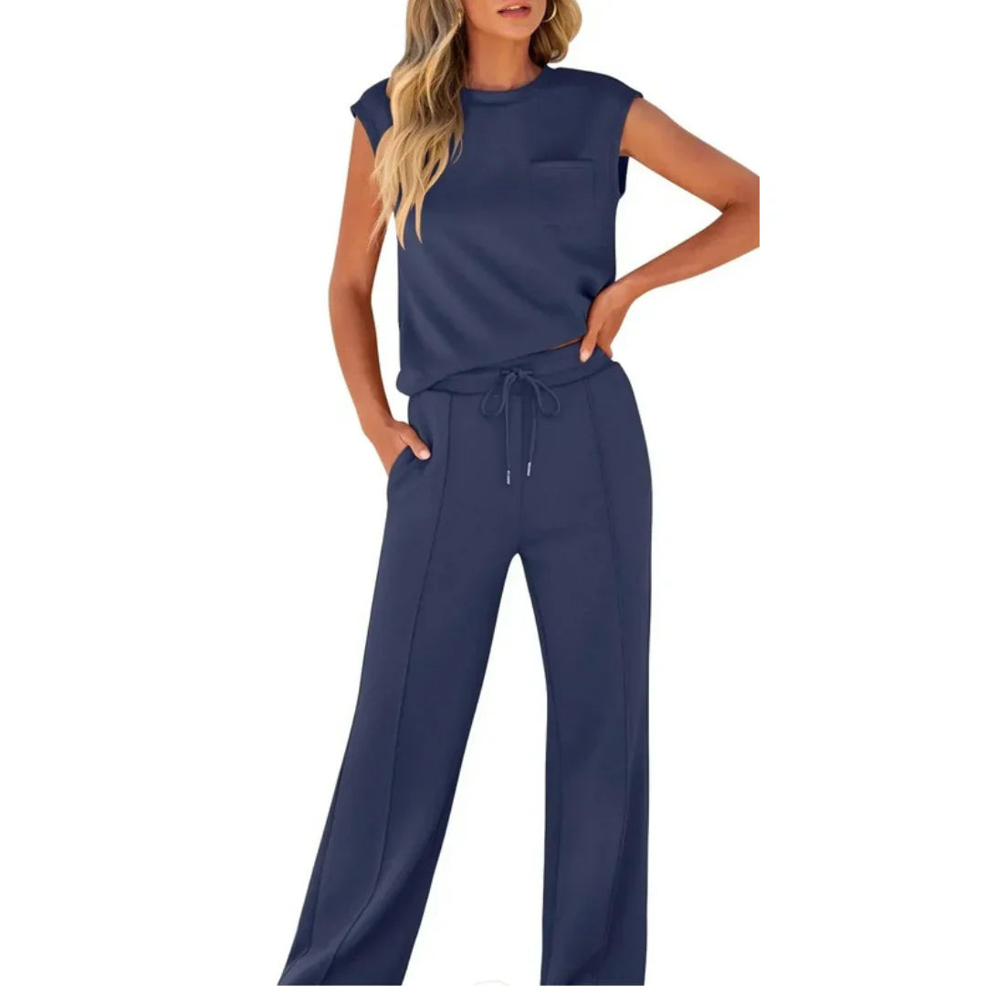 Women's Relaxed Lounge Set - Effortless Comfort | Spring - Navy