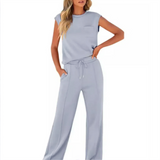 Women's Relaxed Lounge Set - Effortless Comfort | Spring - Ocean Blue