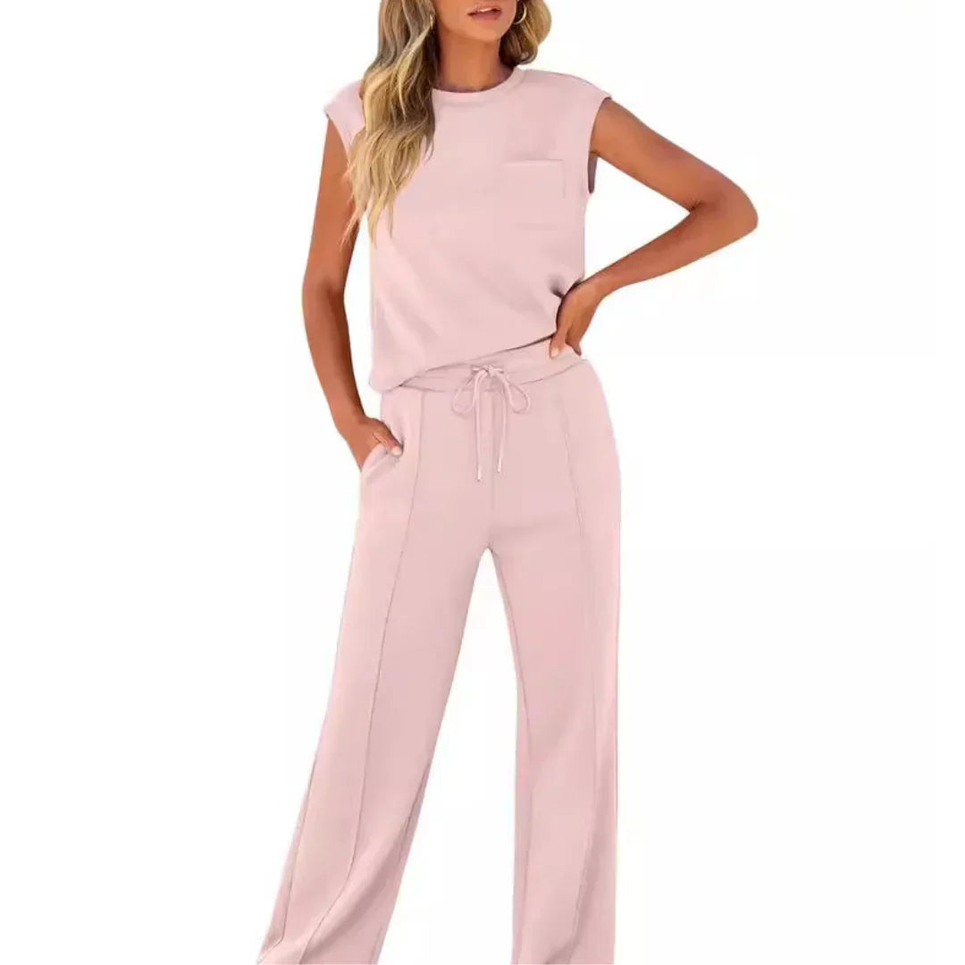 Women's Relaxed Lounge Set - Effortless Comfort | Spring - Pink