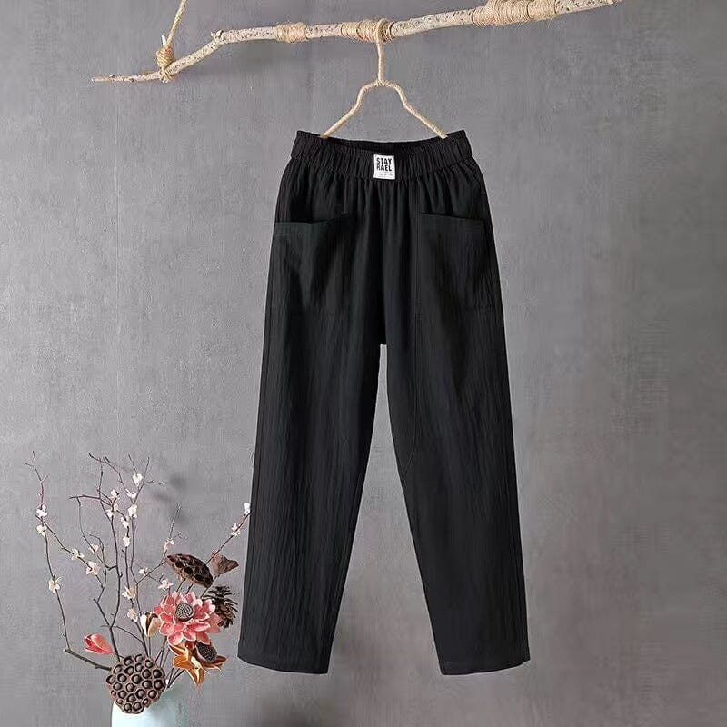 Women's Relaxed Pants | Easy Fit | Spring - Black