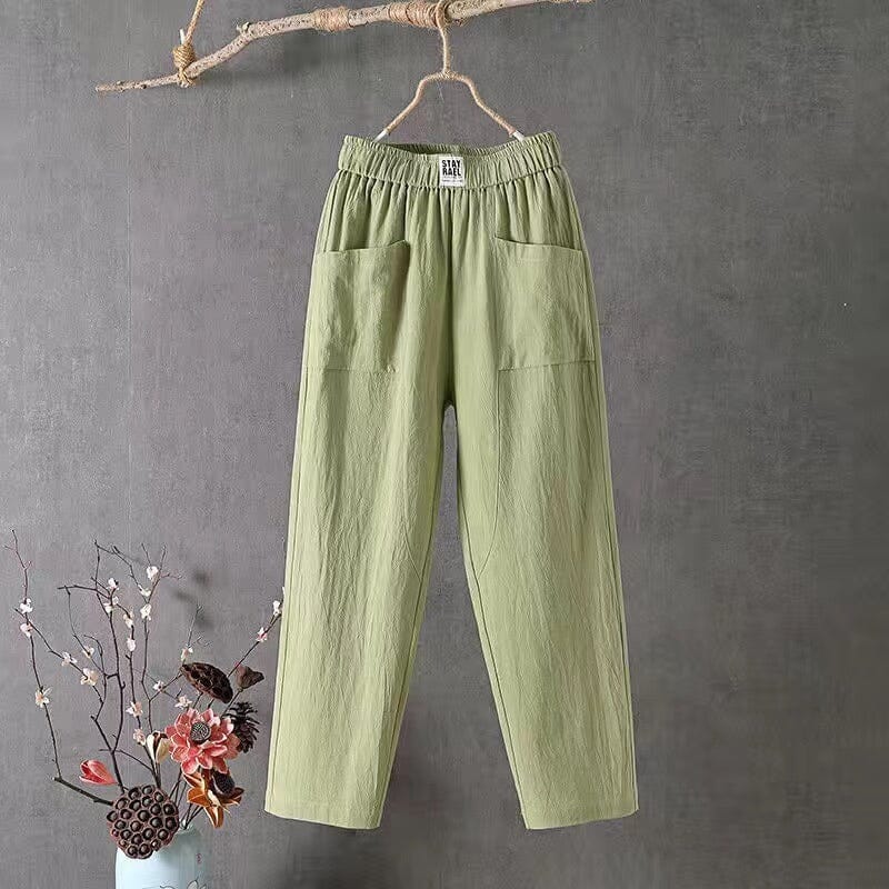 Women's Relaxed Pants | Easy Fit | Spring - Green