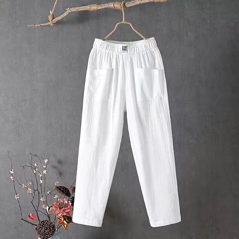 Women's Relaxed Pants | Easy Fit | Spring - White