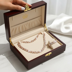 Women's Rhinestone Fish Tail Necklace & Bracelet Set